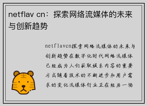 netflav cn：探索网络流媒体的未来与创新趋势